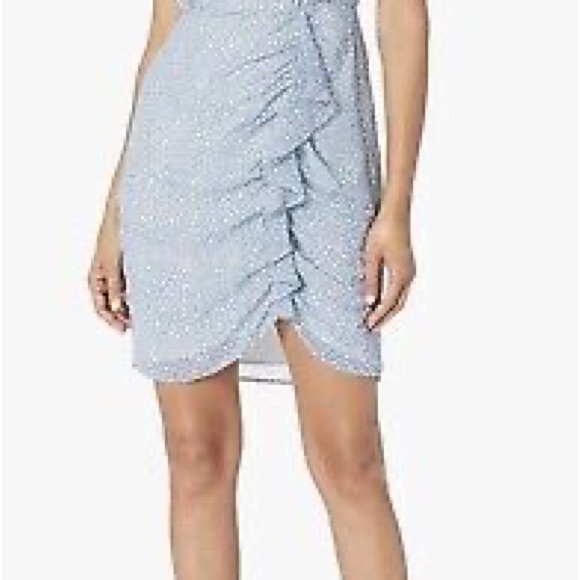 Sam Edelman Women’s Ruffle Mini Dress Soft Blue Size 14 - Picture 3 of 10